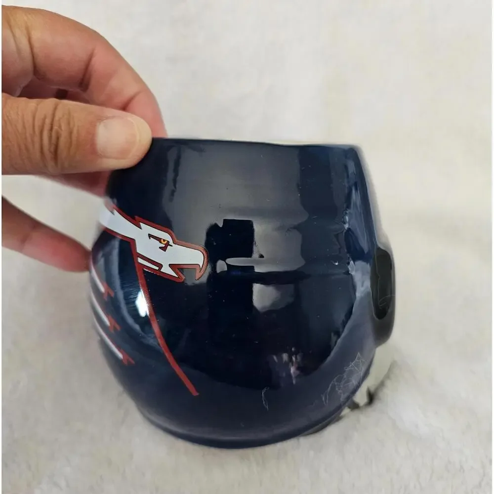 2020 Top Gun Navy Pilot Maverick Helmet Coffee Mug Cup Blue 4" Ceramic 20oz - Picture 6 of 10